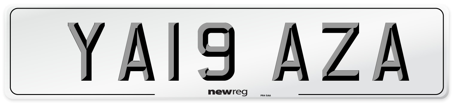 YA19 AZA Number Plate from New Reg